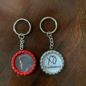 The Weeknd Bottle Cap Keychains